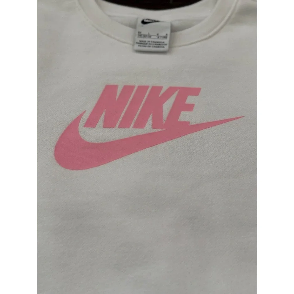 Nike Girls 2-Piece Set Sweatshirt and Leggings White Black Pink Size 6X - Picture 5 of 9